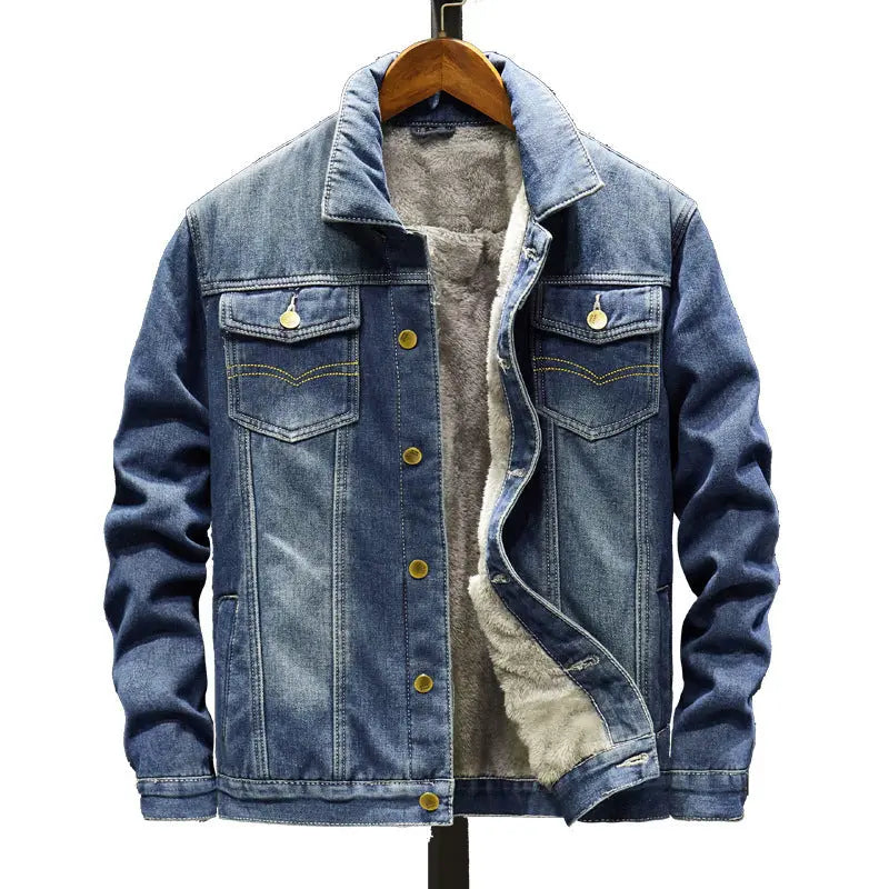 Denim Jacket Men Korean Gown Trend Denim Jacket Men's Top Clothes Casual Jacket - WAlMYe #