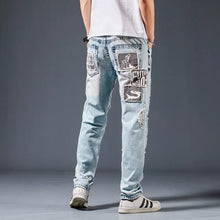 Load image into Gallery viewer, Denim Trousers Men Do Old Patches - WAlMYe #
