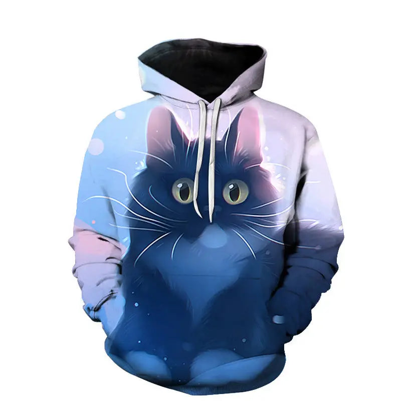 Digital Print Casual Couple Sports Hoodie - WAlMYe #