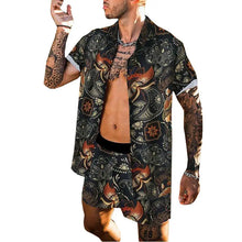 Load image into Gallery viewer, Digital Printing Suit Casual Beach Pants Two-piece Shirt - WAlMYe #
