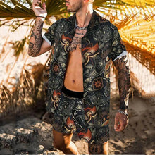 Load image into Gallery viewer, Digital Printing Suit Casual Beach Pants Two-piece Shirt - WAlMYe #
