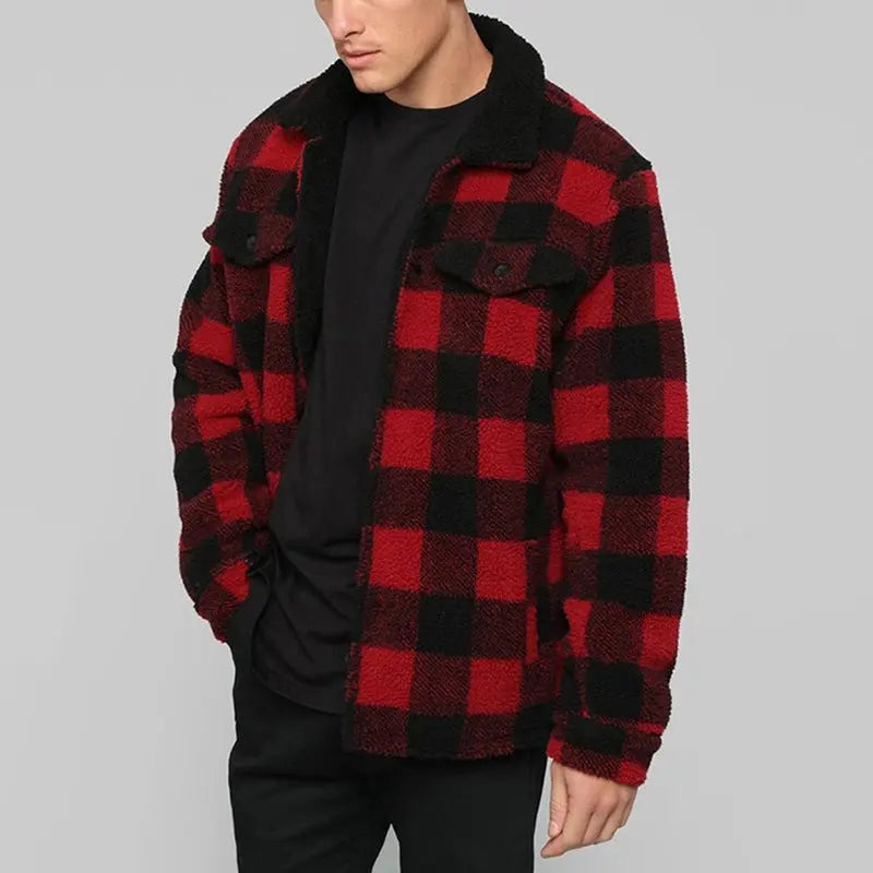 Double-sided Fleece Fashion Casual Men's Jacket - WAlMYe #