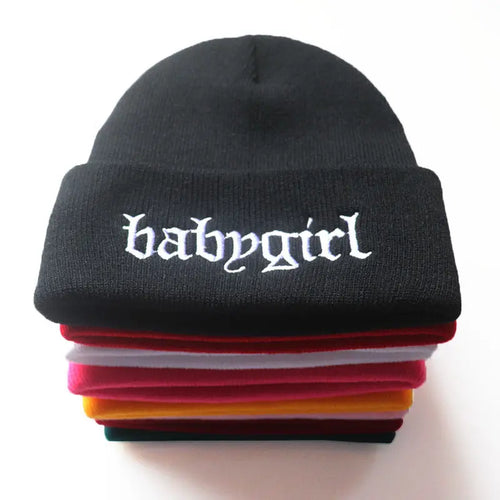 Embroidered Knitted Hat Warm Pullover Hip Hop - WAlMYe #