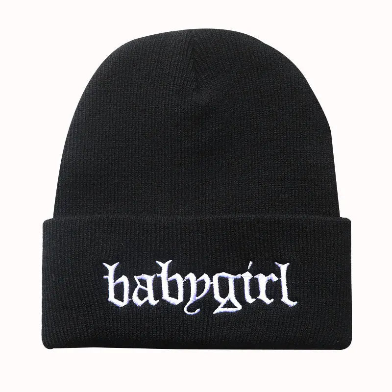 Embroidered Knitted Hat Warm Pullover Hip Hop - WAlMYe #