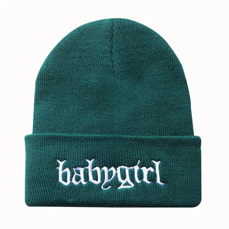 Embroidered Knitted Hat Warm Pullover Hip Hop - WAlMYe #