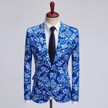 Load image into Gallery viewer, European And American Style Large Size Men&#39;s Printed Suit Jacket Korean Casual Cross-Border Amazon Jacket Spring And Autumn Models With A Buckle - WAlMYe #
