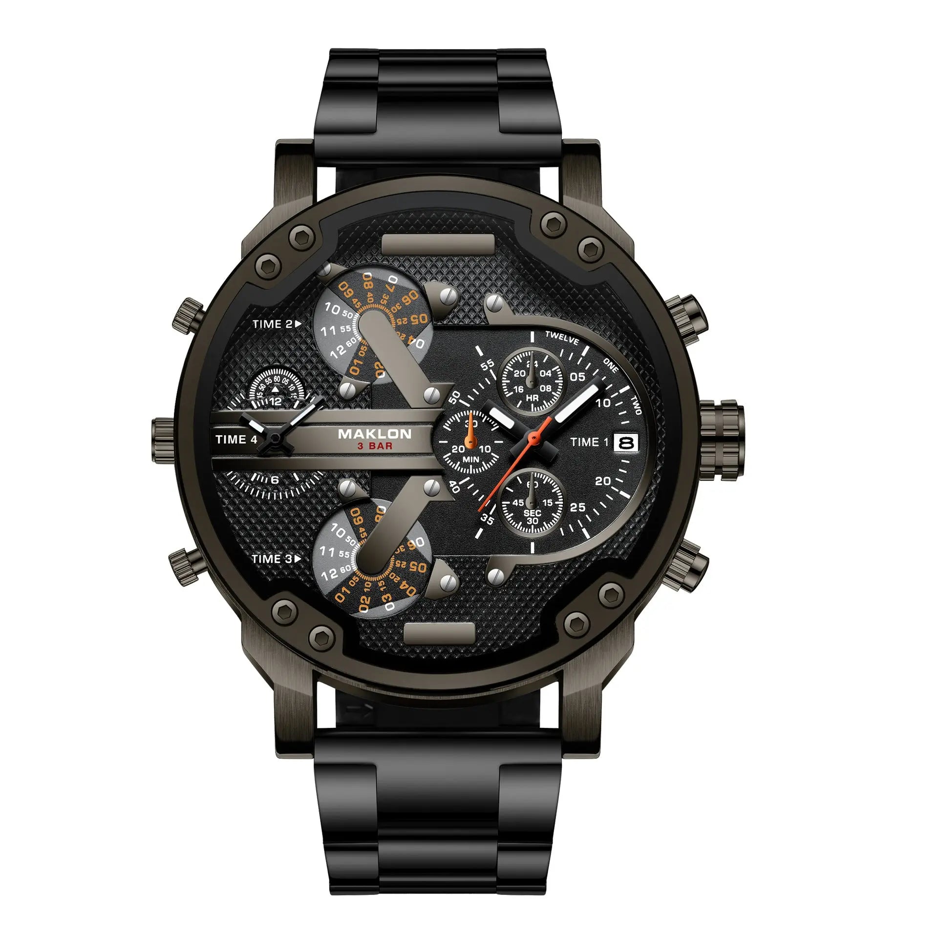 European And American Trendy Big Dial Two-place Personality Watch Men - WAlMYe #