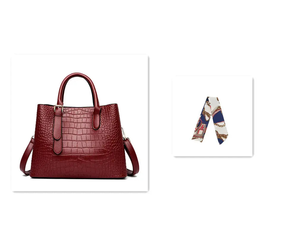 Fashion Crocodile Pattern Women's Handbag - WAlMYe #