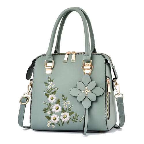 Fashion Flowers Embroidered Handbag Women Shoulder Messenger Bags - WAlMYe #