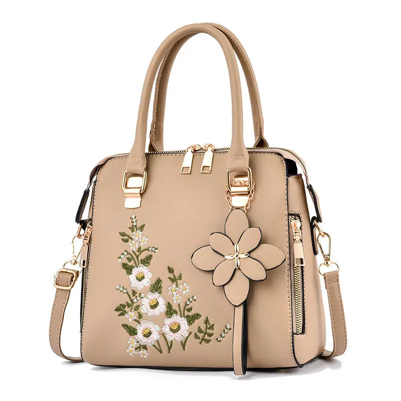 Fashion Flowers Embroidered Handbag Women Shoulder Messenger Bags - WAlMYe #