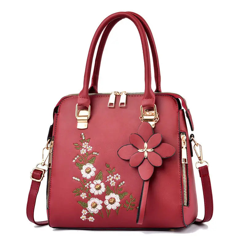 Fashion Flowers Embroidered Handbag Women Shoulder Messenger Bags - WAlMYe #
