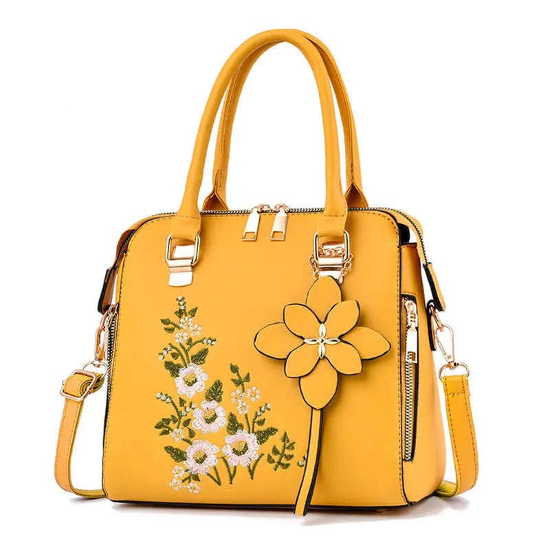 Fashion Flowers Embroidered Handbag Women Shoulder Messenger Bags - WAlMYe #