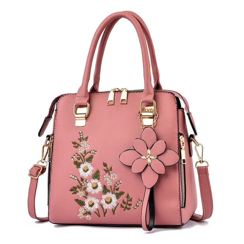 Fashion Flowers Embroidered Handbag Women Shoulder Messenger Bags - WAlMYe #