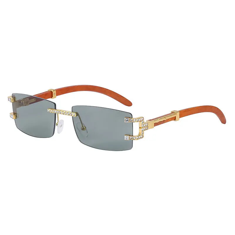 Fashion Frameless Diamond Sunglasses Men's Fashion Square-rimmed Glasses - WAlMYe #