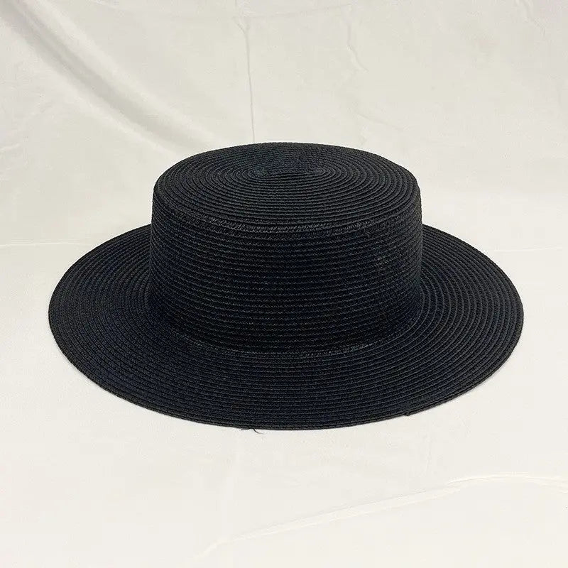 Fashion Ladies Flat Top Shade Straw Hat - WAlMYe #