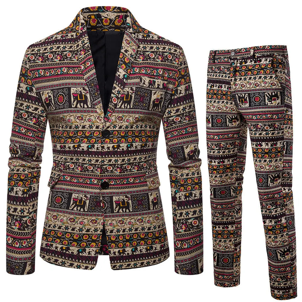 Fashion Men's Ethnic Style Suit Pants Suit - WAlMYe #
