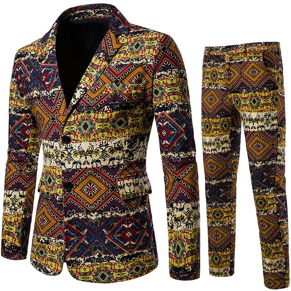 Fashion Men's Ethnic Style Suit Pants Suit - WAlMYe #