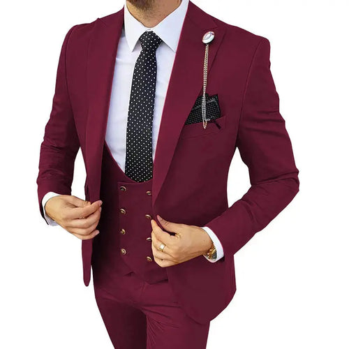 Fashion Men's Three Piece Suit Appear Thin - WAlMYe #