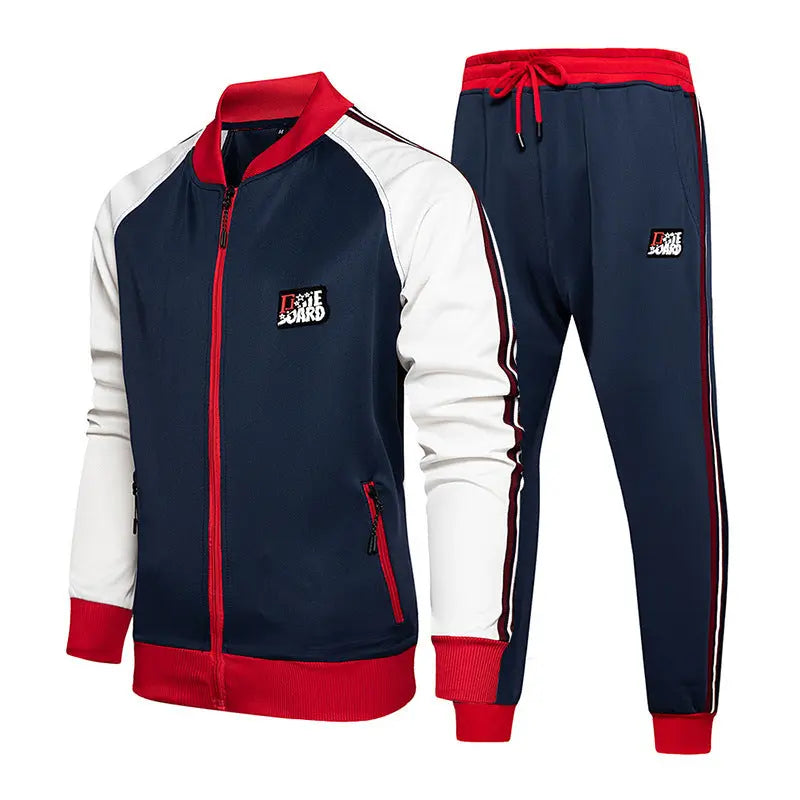 Fashion Retro Color Matching Color Men's Suit - WAlMYe #