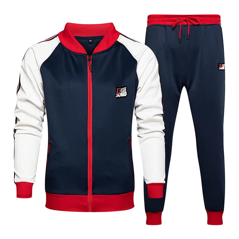 Fashion Retro Color Matching Color Men's Suit - WAlMYe #