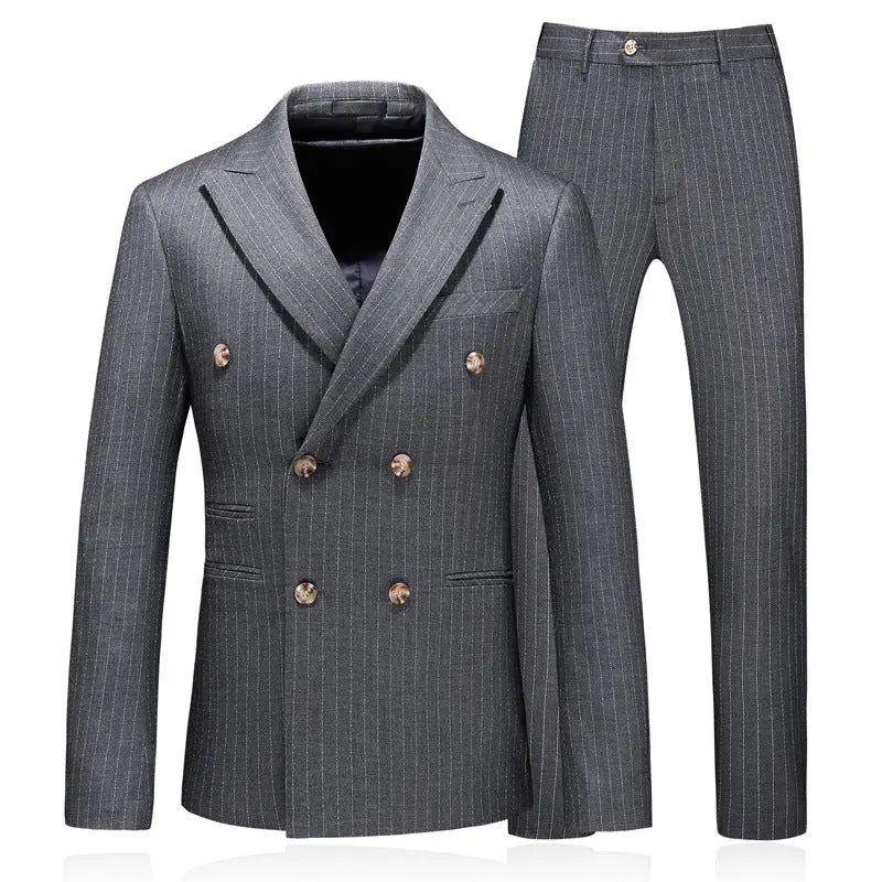 Fashion Simple Men's Double Breasted Suit - WAlMYe #