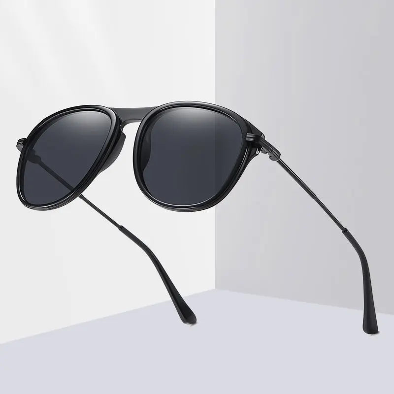 Fashion Sunglasses Large Frame Men's Polarized Lens Metal Fashion Sunglasses - WAlMYe #