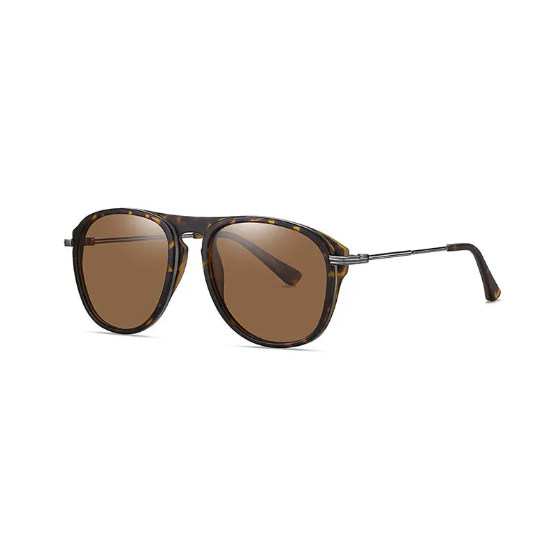 Fashion Sunglasses Large Frame Men's Polarized Lens Metal Fashion Sunglasses - WAlMYe #