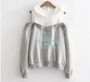 Fashion strapless hooded sweatshirt - WAlMYe #