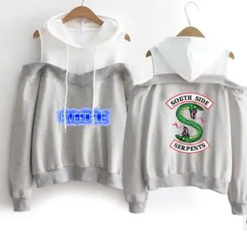 Fashion strapless hooded sweatshirt - WAlMYe #