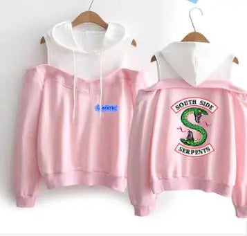 Fashion strapless hooded sweatshirt - WAlMYe #