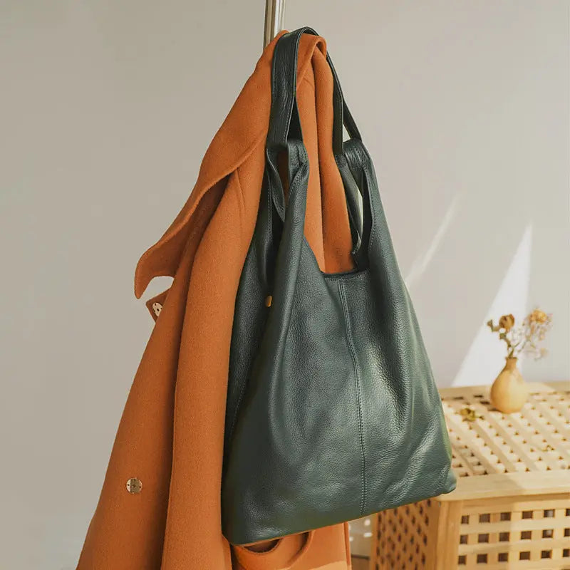 First Layer Cowhide All-in-one Handbag Retro Commuting - WAlMYe #