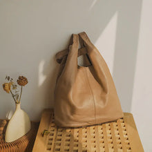 Load image into Gallery viewer, First Layer Cowhide All-in-one Handbag Retro Commuting - WAlMYe #
