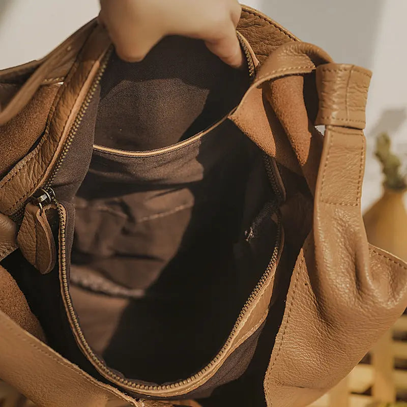 First Layer Cowhide All-in-one Handbag Retro Commuting - WAlMYe #