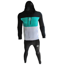 Load image into Gallery viewer, Fitness Suit Splicing Contrast Color Hooded Suit - WAlMYe #
