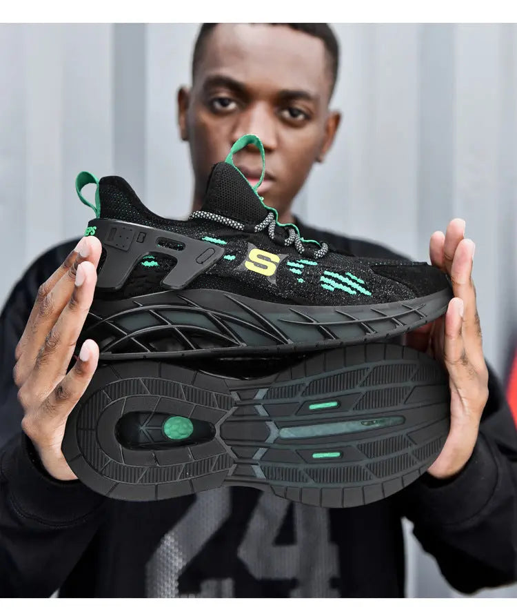 Flying Woven Mesh Breathable Blade Mens Casual Running Shoes - WAlMYe #