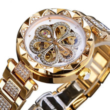 Load image into Gallery viewer, Forsining Mechanical Automatic Ladies Watches Top Brand Luxury Rhinestone Female Wrist Watches Rose Gold Stainless Steel Clock - WAlMYe #
