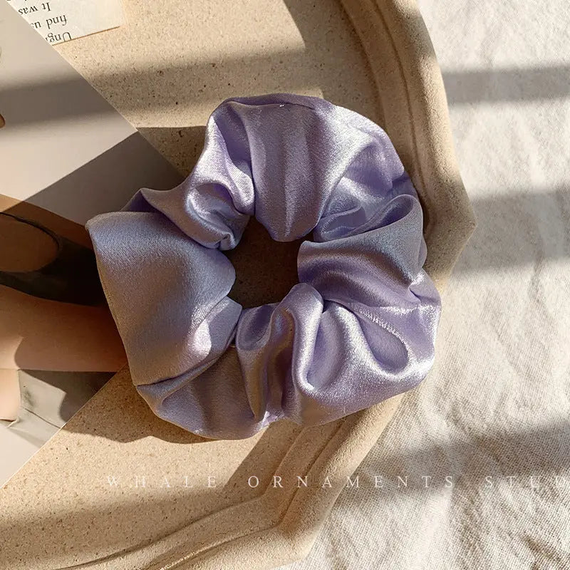 French Girl Silky Satin Large Intestine Ring Ins Korea Tie Hair Rubber Band Hair Rope Hair Ring Ponytail Head Rope Hair Accessories - WAlMYe #