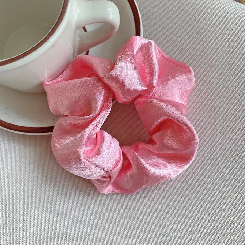 French Girl Silky Satin Large Intestine Ring Ins Korea Tie Hair Rubber Band Hair Rope Hair Ring Ponytail Head Rope Hair Accessories - WAlMYe #