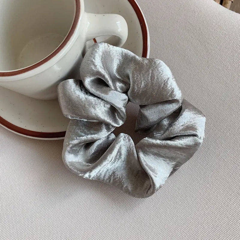 French Girl Silky Satin Large Intestine Ring Ins Korea Tie Hair Rubber Band Hair Rope Hair Ring Ponytail Head Rope Hair Accessories - WAlMYe #