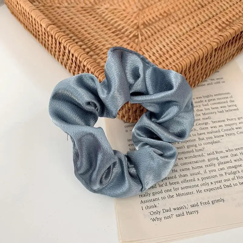 French Girl Silky Satin Large Intestine Ring Ins Korea Tie Hair Rubber Band Hair Rope Hair Ring Ponytail Head Rope Hair Accessories - WAlMYe #