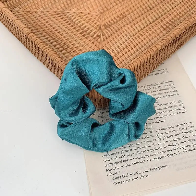 French Girl Silky Satin Large Intestine Ring Ins Korea Tie Hair Rubber Band Hair Rope Hair Ring Ponytail Head Rope Hair Accessories - WAlMYe #