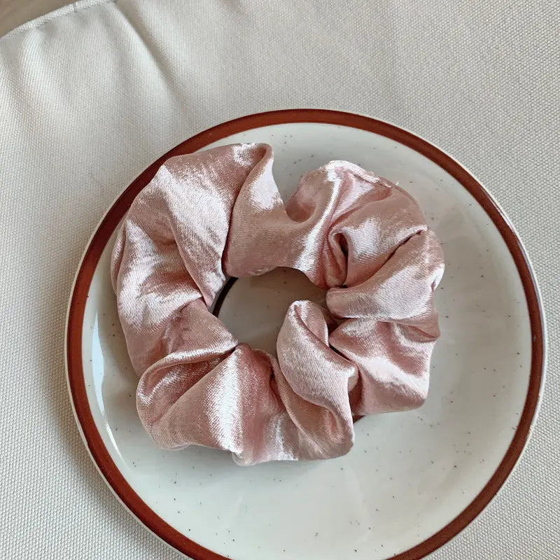 French Girl Silky Satin Large Intestine Ring Ins Korea Tie Hair Rubber Band Hair Rope Hair Ring Ponytail Head Rope Hair Accessories - WAlMYe #
