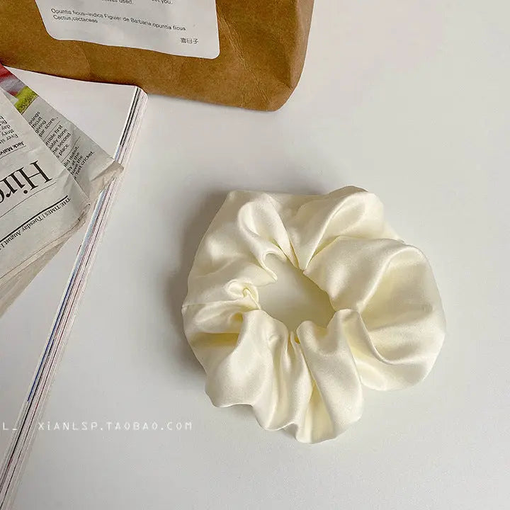 French Girl Silky Satin Large Intestine Ring Ins Korea Tie Hair Rubber Band Hair Rope Hair Ring Ponytail Head Rope Hair Accessories - WAlMYe #