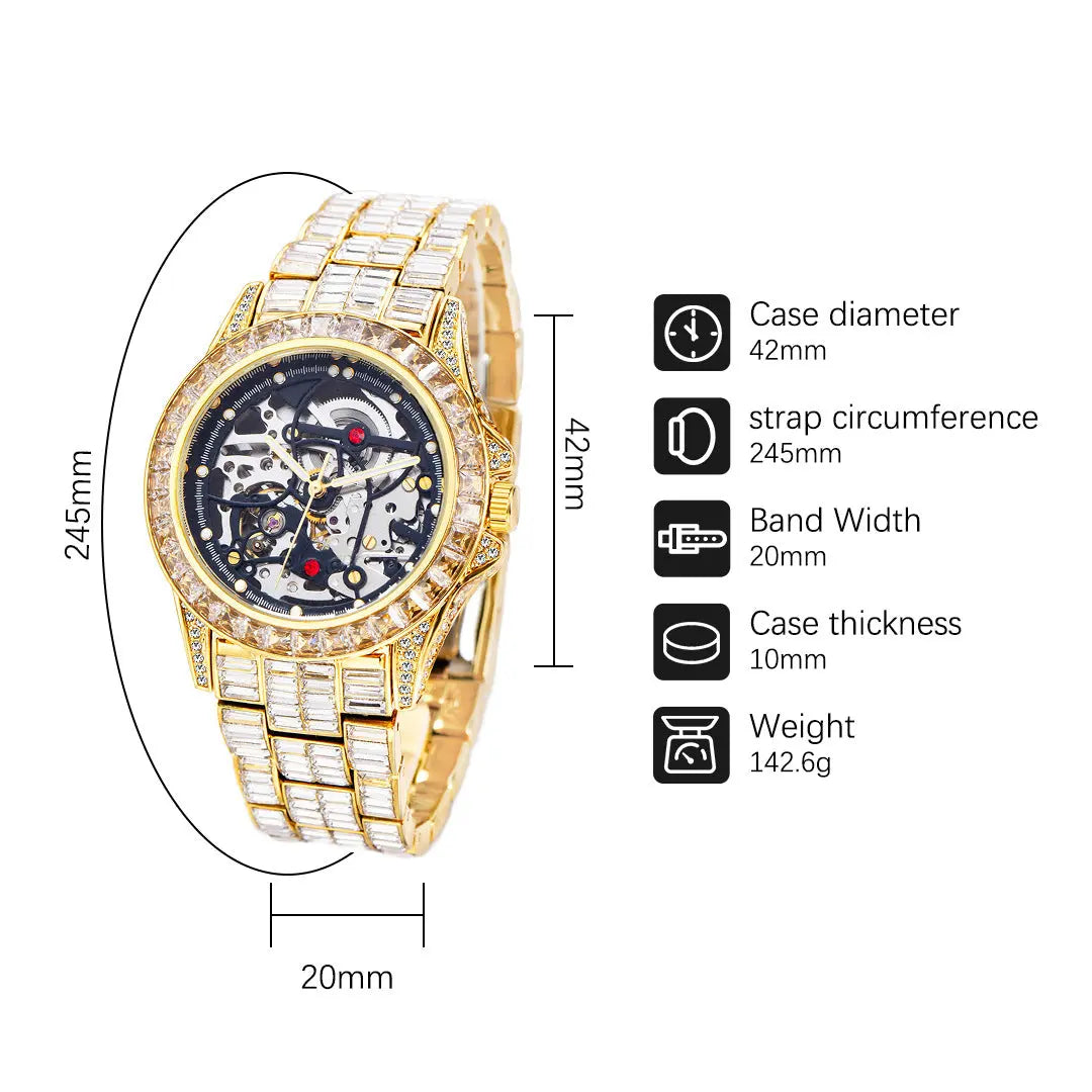 Full Bore Automatic Hollow Mechanical Men's Watch - WAlMYe #