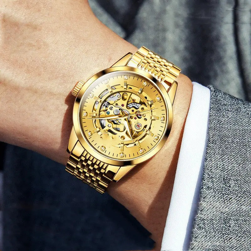 Fully Automatic Mechanical Hollowed Out Men's Watch - WAlMYe #
