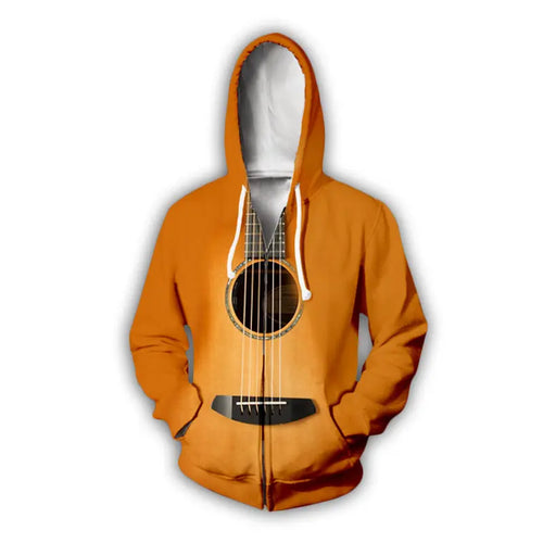 Fun Violin Guitar 3D Digital Hoodie - WAlMYe #