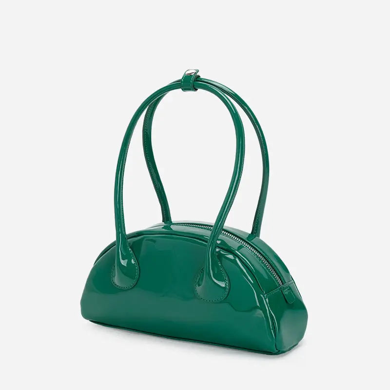 Half-round Shoulder Bag Is Versatile And Bright Face Long Handle Handbag - WAlMYe #