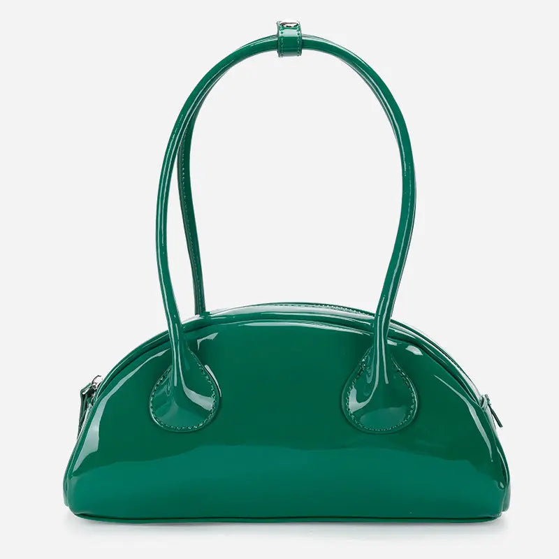Half-round Shoulder Bag Is Versatile And Bright Face Long Handle Handbag - WAlMYe #