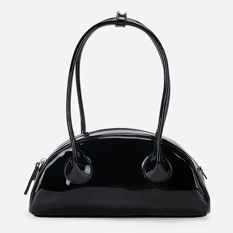 Half-round Shoulder Bag Is Versatile And Bright Face Long Handle Handbag - WAlMYe #