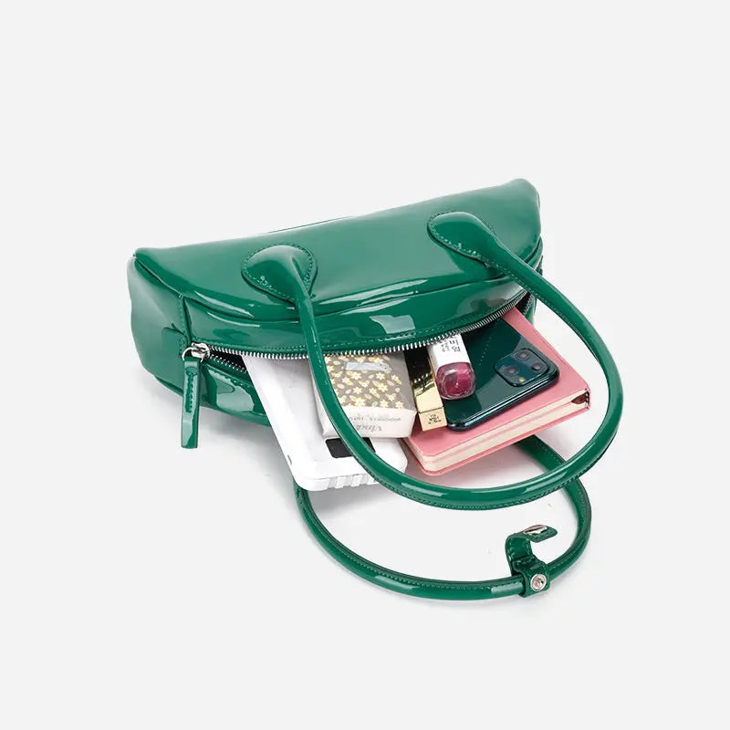 Half-round Shoulder Bag Is Versatile And Bright Face Long Handle Handbag - WAlMYe #